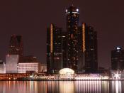 Skyline along the Detroit International Riverfront