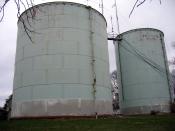 Water storage tanks in Tower Park.