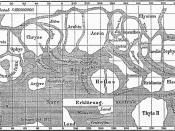 English: Historical map of planet mars from Giovanni Schiaparelli Deutsch: Historische Karte der Marsoberfläche nach Giovanni Schiaparelli