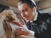 Christopher Lee as Count Dracula.