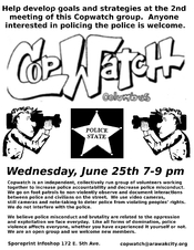 English: June 2008 Copwatch-Columbus Flyer