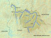 English: Map of the Salmon River watershed in Idaho