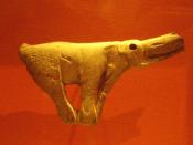 12.500 year old Atlatl from France, carved as a woolly mammoth