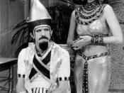 Photo of Sonny and Cher from The Sonny and Cher Show. Sonny plays an Egyptian pharaoh and Cher plays his queen in an 