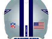 Back of Dallas Cowboys helmet