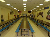 Calhan, Colorado high school cafeteria.