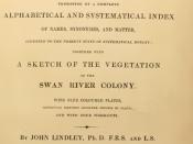 This is a scan of the frontispiece of Appendix to the First Twenty-Three Volumes of Edwards's Botanical Register, which contained within it John Lindley's A Sketch of the Vegetation of the Swan River Colony.