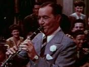Cropped screenshot of Benny Goodman from the trailer for the film The Gang's All Here