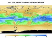 Global Total Precipitable Water Vapor for May 2009