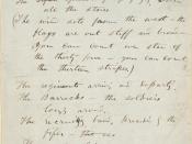 English: Manuscript handwritten by Walt Whitman, American poet, for his poem 