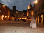 Reggio Emilia - Duomo visto dal sagrato della basilica di S. Prospero