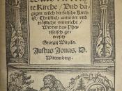 Woodcut architectural and historiated (Heracles and the Nemean lion) title border used by Georg Rhaw of Wittenberg