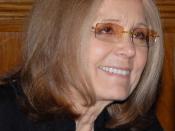 English: American feminist Gloria Steinem at Brighton High School, Brighton, Colorado