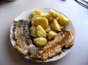 Česky: Pstruh duhový a vařené brambory