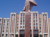 At least I think it is Lenin, but for all I know it could be Stalin too. In Tiraspol, Transnistria, Moldova.