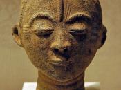 :The Metropolitan Museum of Art :Memorial Head (Mma), 17th century :Ghana; Akan :Terracotta, roots, quartz fragments; H x W x D: 8 x 5 5/8 x 5 in. (20.3 x 14.3 x 12.7 cm) :The Metropolitan Museum of Art, New York, The Michael C. Rockefeller Memorial Colle