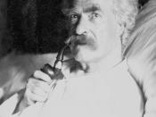 Mark Twain with pipe
