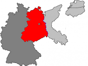 Germany defeated: Per the Potsdam Conference, the Allies jointly occupied Germany west of the Oder-Neisse line.