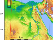 Topographic map of Egypt. Created with GMT from SRTM data.