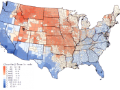 English: Per capita thyroid doses in the continental United States of Iodine-131 resulting from all exposure routes from all atmospheric nuclear tests conducted at the Nevada Test Site. 日本語: アメリカ国立癌研究所、「ネバダ核実験のI-131の甲状腺被曝推定」1997年