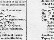This is a partial scan of the list of Texans killed at the Battle of the Alamo, as published in the Telegraph and Texas Register on Thursday, March 24, 1836 in San Felipe, Texas. Vol. 1, No. 21, Ed. 1. At the time, Texas had declared its independence from