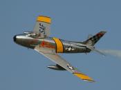 USAF F-86F similar to the aircraft Grissom flew in Korea.