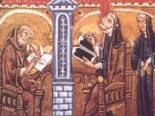 Hildegard reading and writing