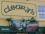Cleary's, 128 Moseley Street, Highgate - pub sign