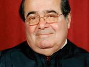 photograph of the justices, cropped to show Justice Scalia