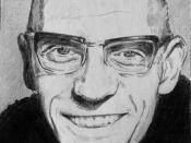 Retrato del filósofo francés Michel Foucault