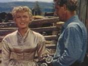 Cropped screenshot of Jean Arthur from the trailer for the film Shane