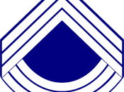 English: US Sergeant Major rank insignia in infantry white
