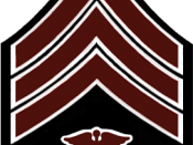 English: US Sergeant rank insignia in Hospital Corps maroon and white - 1902 change