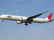 Boeing 777-300ER operated by Japanese flag carrier Japan Airlines