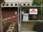 Old Wailuku Post Office taped and closed off due to Asbestos removal.