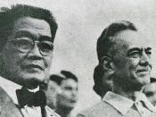 Emilio Auginaldo (left) and Manuel Quezon (right) during the 1935 campaign.