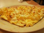 Macaroni and cheese pizza from Cici's Pizza, an American buffet-style restaurant.