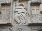 Coat-of-arms of king Henry IV of England; English tower, St. Peter's castle, Bodrum, Turkey