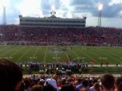 English: USA first Jaguar Football Game. Played at Ladd Peebles Stadium, Mobile, Alabama