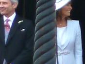 Parents of Kate Middleton on Buckingham Palace balcony