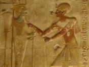 Seti I performs rituals before the god Amun. From the Temple of Seti I at Abydos.