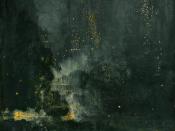 James McNeill Whistler, Nocturne in Black and Gold: The Falling Rocket, ca. 1875; Oil on panel; 60.3 x 46.4 cm