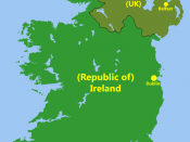 English: Political capitals of the countries Ireland and Northern Ireland