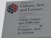 Sign in County Down with Irish and Ulster Scots text