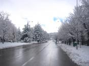 Moroccan city ifrane in winter