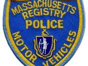 Massachusetts State Registry of Motor Vehicles Police patch