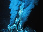 English: Black smoker at a mid-ocean ridge hydrothermal vent Deutsch: Black Smoker im Atlantischen Ozean Polski: Komin hydrotermalny Русский: Черный курильщик на срединно-океаническом хребте (Атлантика)