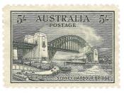 English: Postage stamp, Australia, 1932: Sydney Harbour Bridge