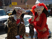 Sisters of Perpetual Indulgence hold a charity tarot card reading at Rapture Cafe on Avenue A in the East Village of New York City.