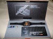 Seiko Data-2000, The First Computer Watch, Circa 1983/1984, LCD Watch with Docking Station